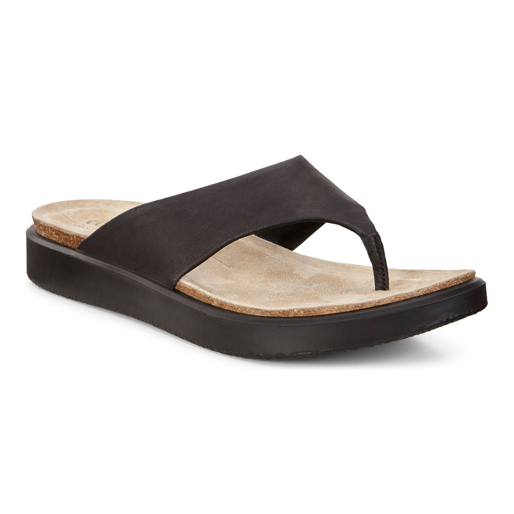 Sandalias Mujer - ECCO Corksphere Thong - Negros - RFG238679